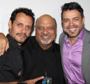 Salsa Romantica greats Marc Anthony, Omar Alfanno, and Luis Enrique