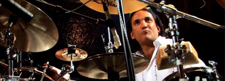 Horacio "El Negro" Hernandez at trap drums