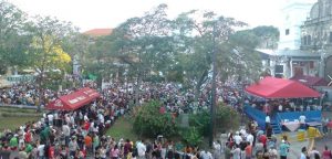 Crowds at the Panama Jazz Fest.