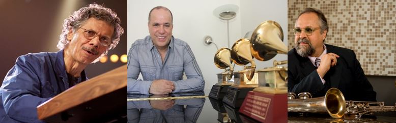 Oscar Hernandez with Grammy awards for Spanish Harlem Orchestra