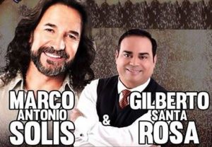 Salsa star Gilberto Santa Rosa and Latin music singer Marco Antonio Solis