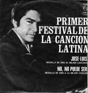 Jose Luis Rodriguez in cover of Festival de la Cancion Latina, the first Festival OTI