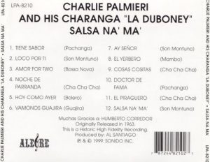 Charlie Palmieri's "Salsa Na Ma" backcover