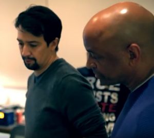 "Almost Like Praying" joined Lin-Manuel Miranda and producer Sergio George