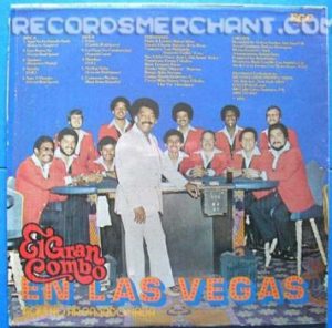 Jerry Rivas in backcover of El Gran Combo "En Las Vegas".