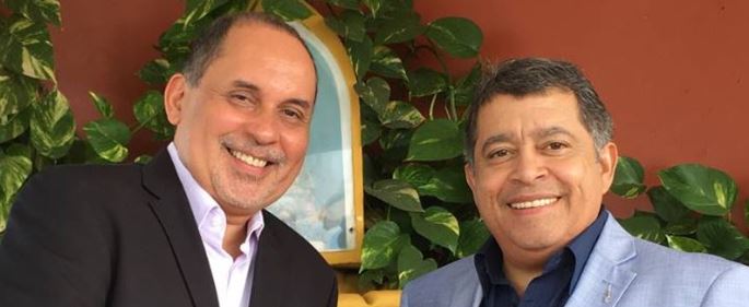 Humberto Ramirez and Giovanni Hidalgo promoting Best Friends 20 Years Later