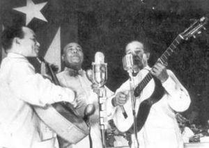 Miguel Matamoros with Rafael Cueto and Siro Rodriguez of the Trio Matamoros