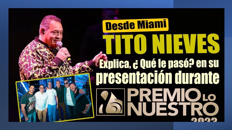 Tito Nieves teleprompter issues in Premios lo Nuestro.